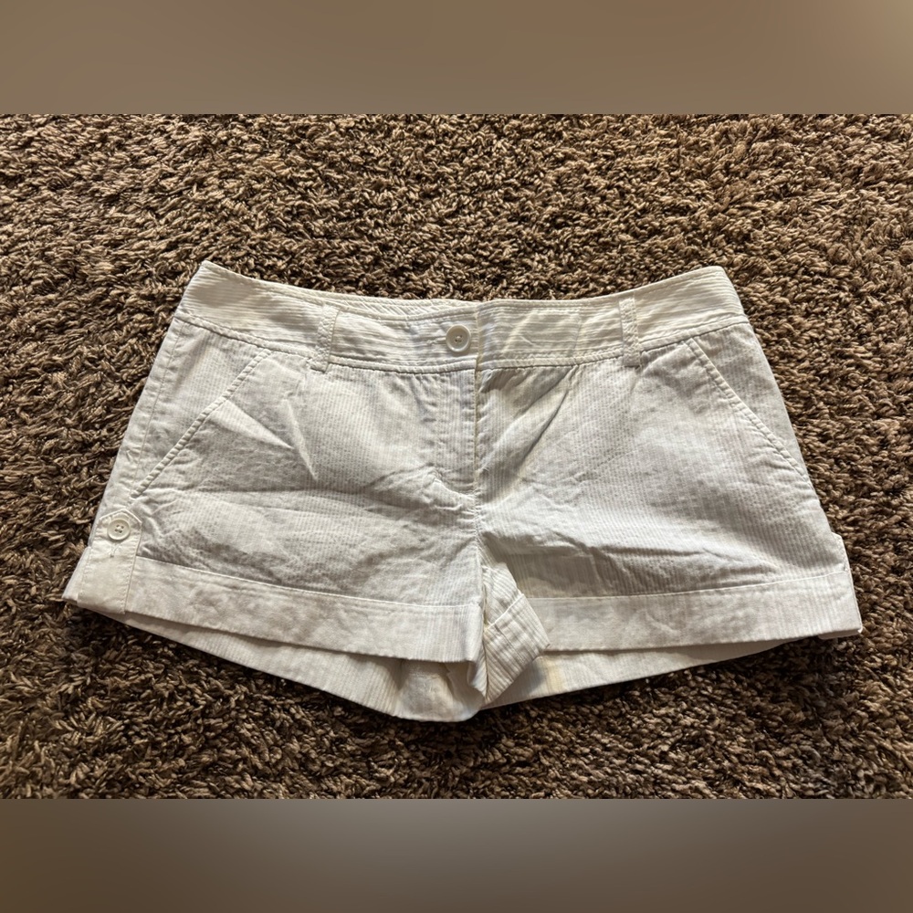 Express Design Studio White Shorts Y2K